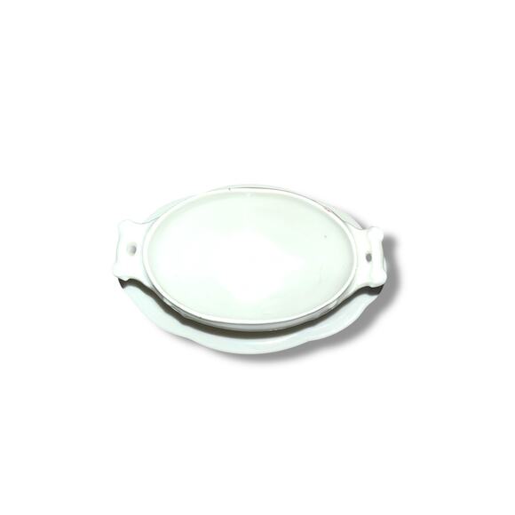 Small Vintage Gravy Boat with Attached Saucer | No Brand Markings - Picture 2 of 4